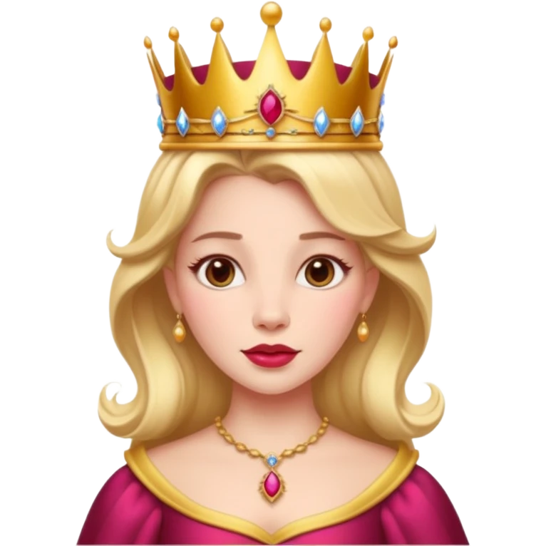 beauty and the beast queen in crown emoji