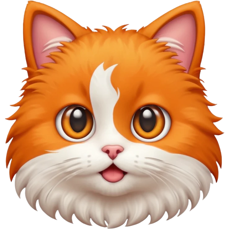 cute kitty emoji with a surprised face emoji