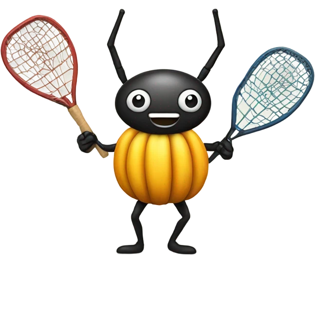 Spider playing squash emoji