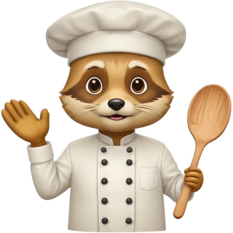 chef yellow raccoon emoji