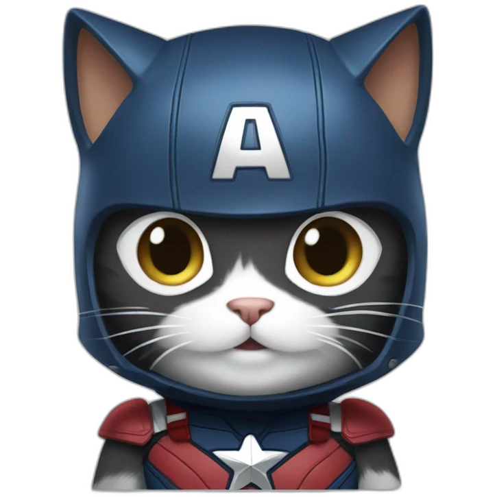 cat in captain America suit emoji