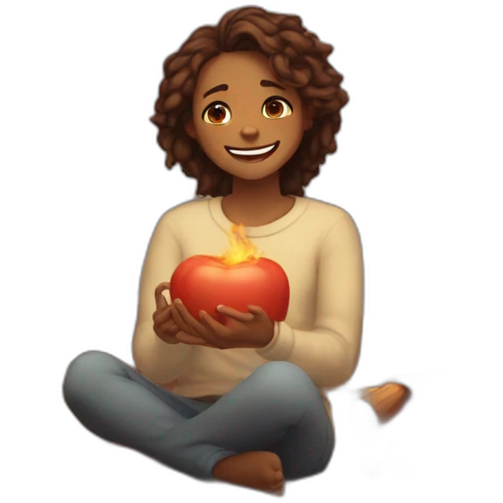 I warmed myself with joy by the fire, all the wounds suddenly bleed again emoji