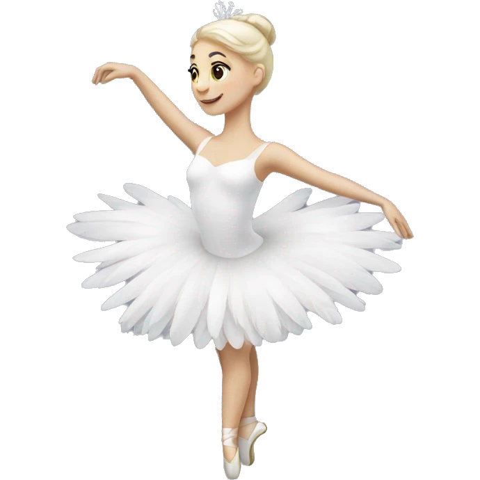 White swan ballerina emoji