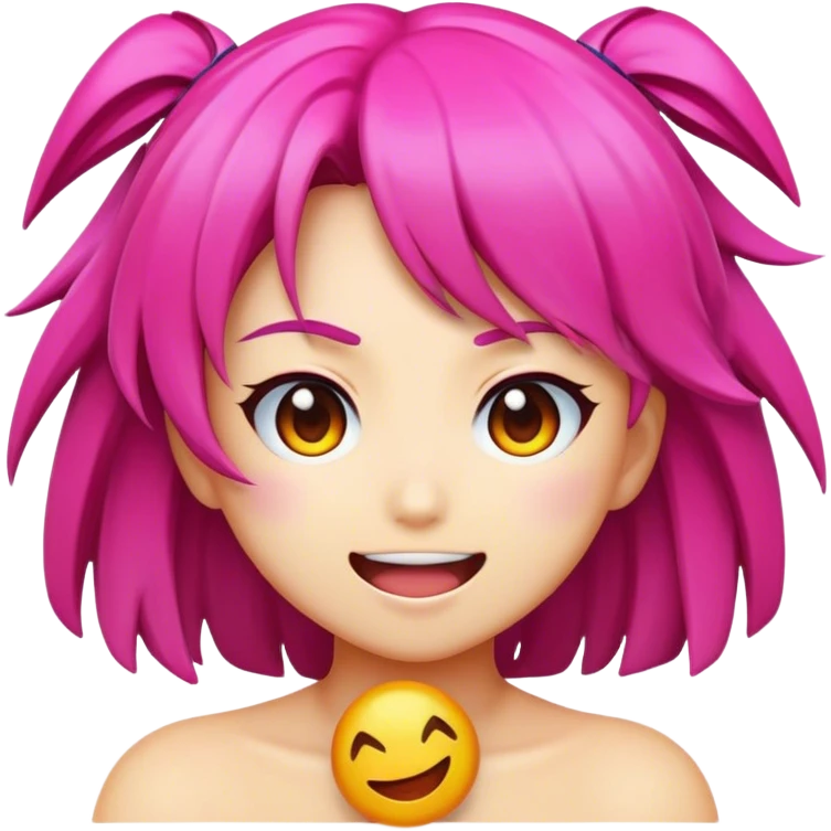 Cinematic Realistic Anime Pop Culture Emoji, featuring a dynamic, stylized portrayal of iconic anime characters rendered with vibrant textures and energetic, colorful lighting. emoji