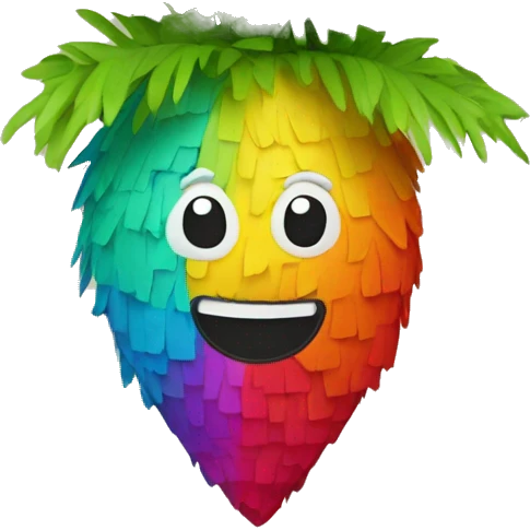 colorful plant-shaped pinata emoji