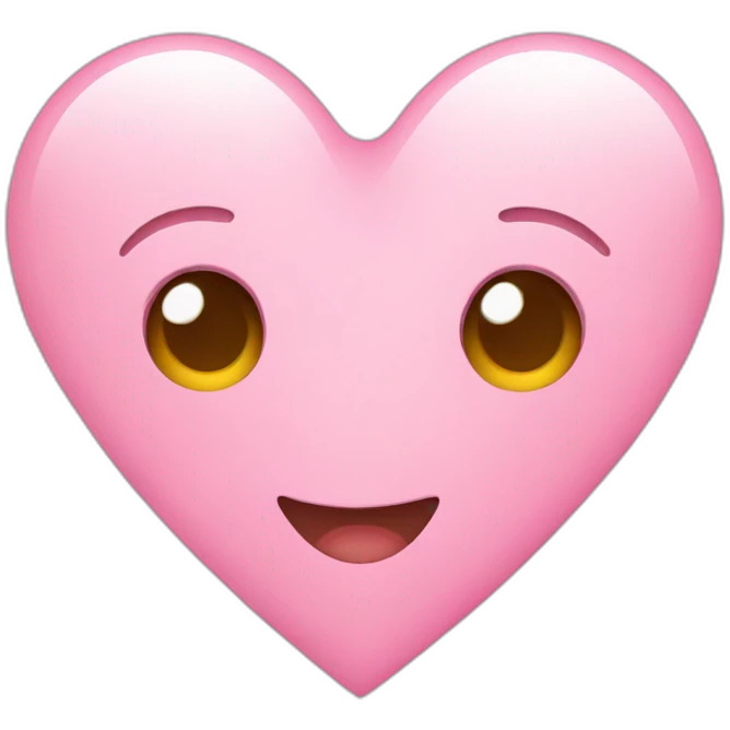 Light pink color heart emoji