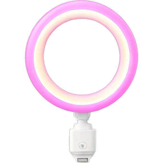 Pink LED ring light for phone  emoji