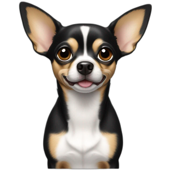 Chihuahua negro risas emoji