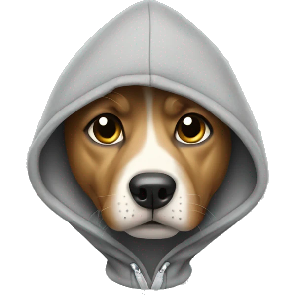 Dog wearing a hoodie emoji
