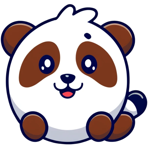 Cute chocolate biscuit with panda face design on top, filled with chocolate inside, like Hello Panda cookie emoji