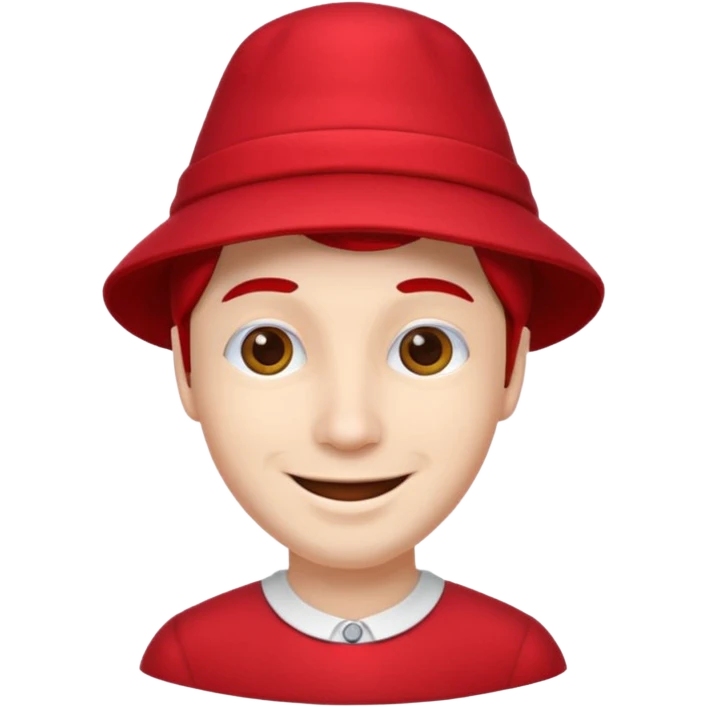 red hat and red dress man emoji