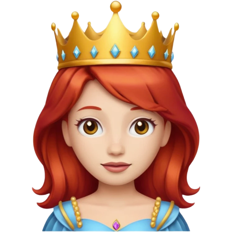emoji princes ruiva com coroa  emoji
