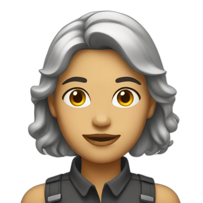 Femme avec corp emoji