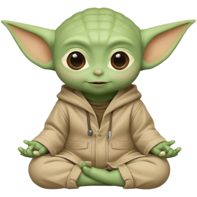 Baby Yoda sitting cross-legged with numbers and mathematical formulas coming out of his mind emoji