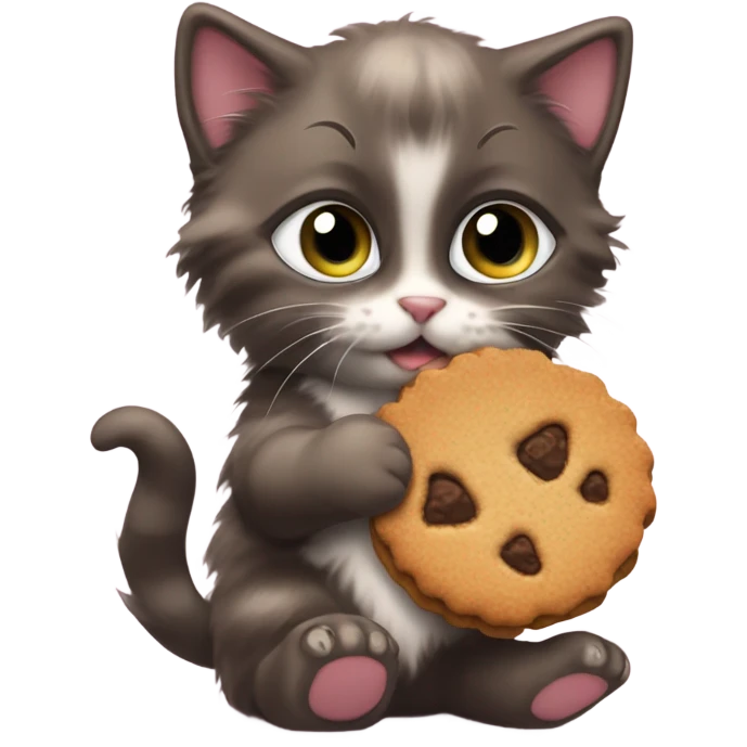 Kitten eating girl scout cookies emoji