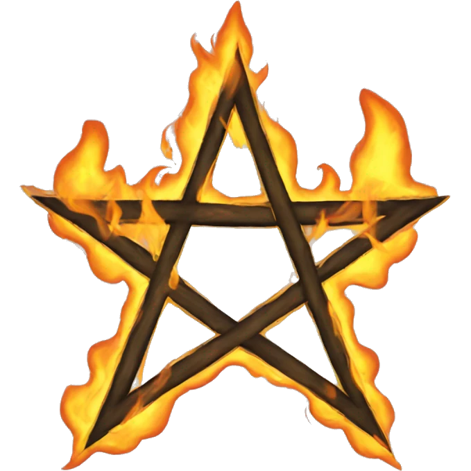 pentagram with fire emoji