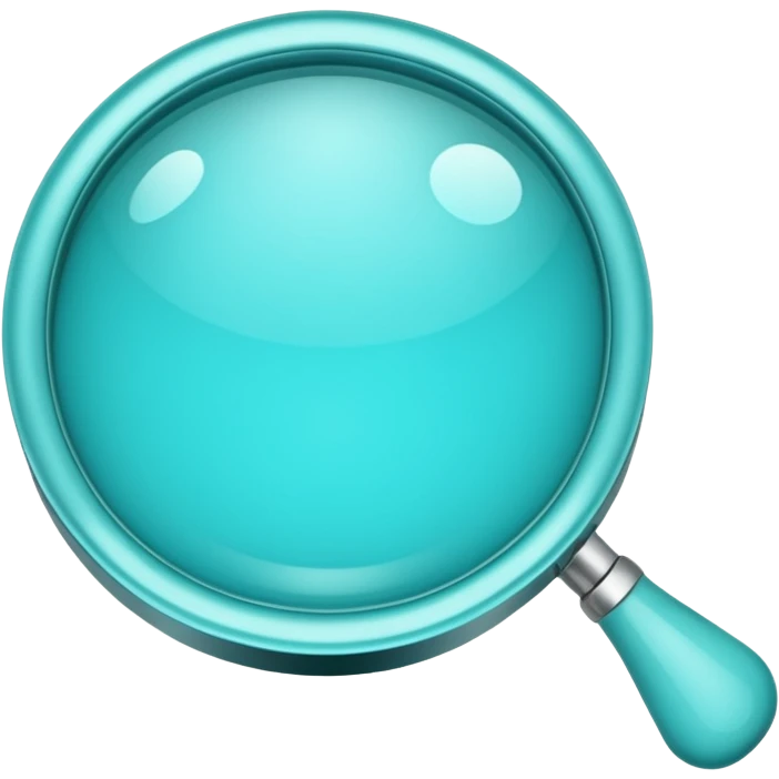une loupe turquoise stp emoji
