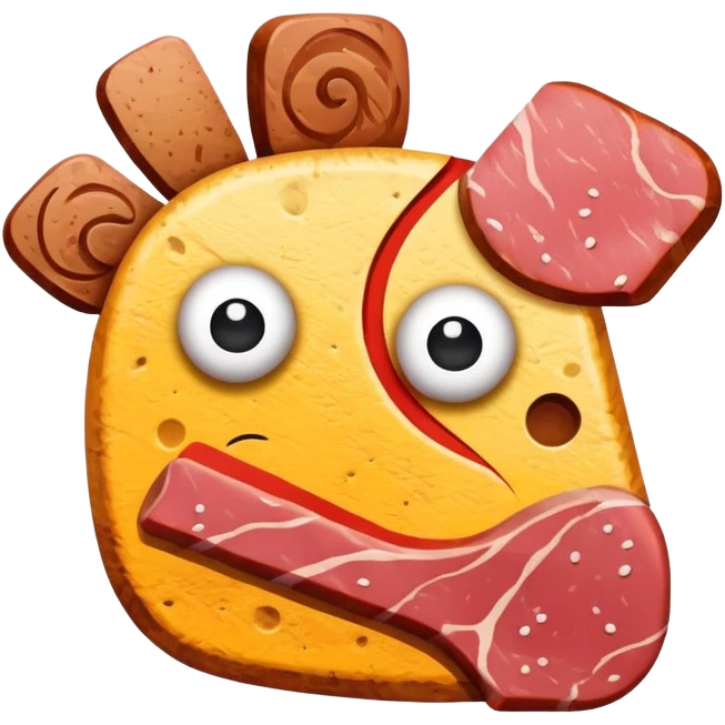 picasso abstract art SPAM MEAT painting emoji