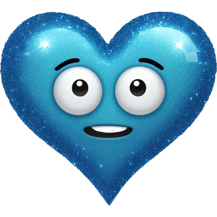 Blue sparkly heart emoji