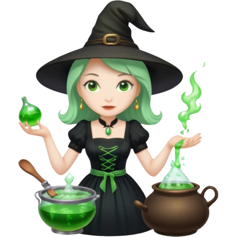 green witch cooking potion emoji