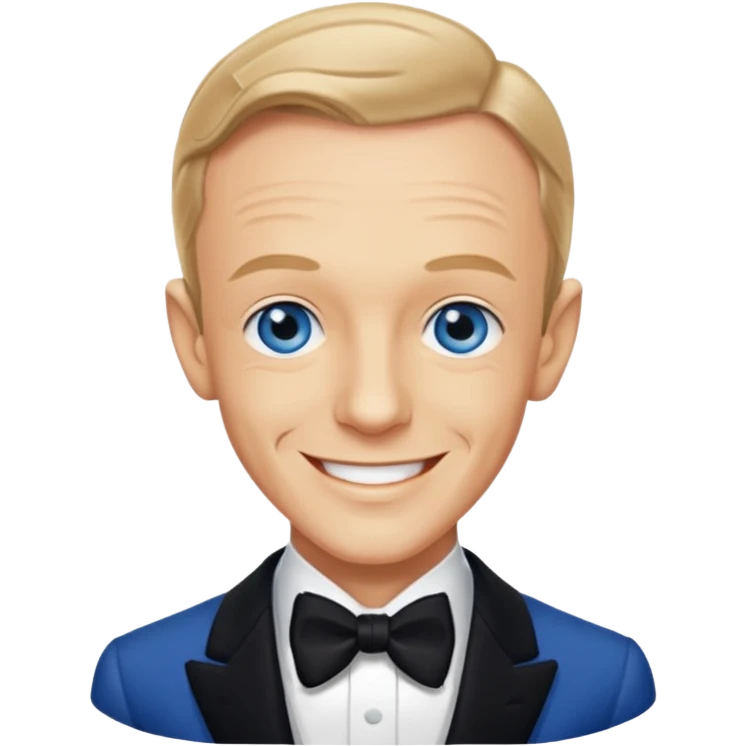 Fred Astaire with blue eyes emoji