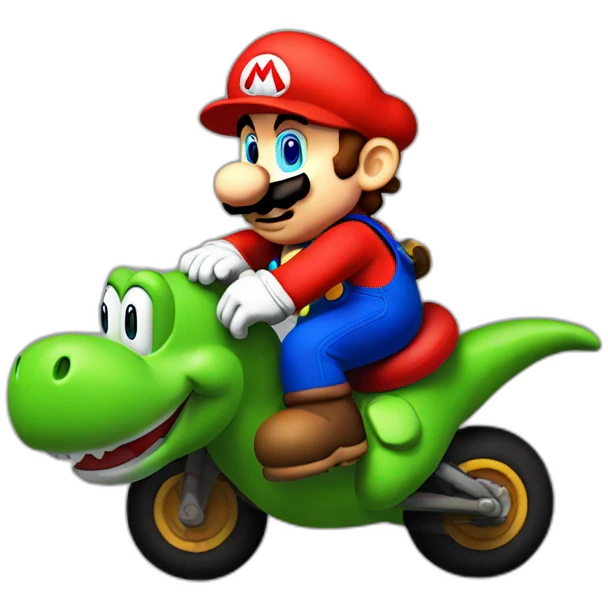 Mario's Riding Yoshi emoji