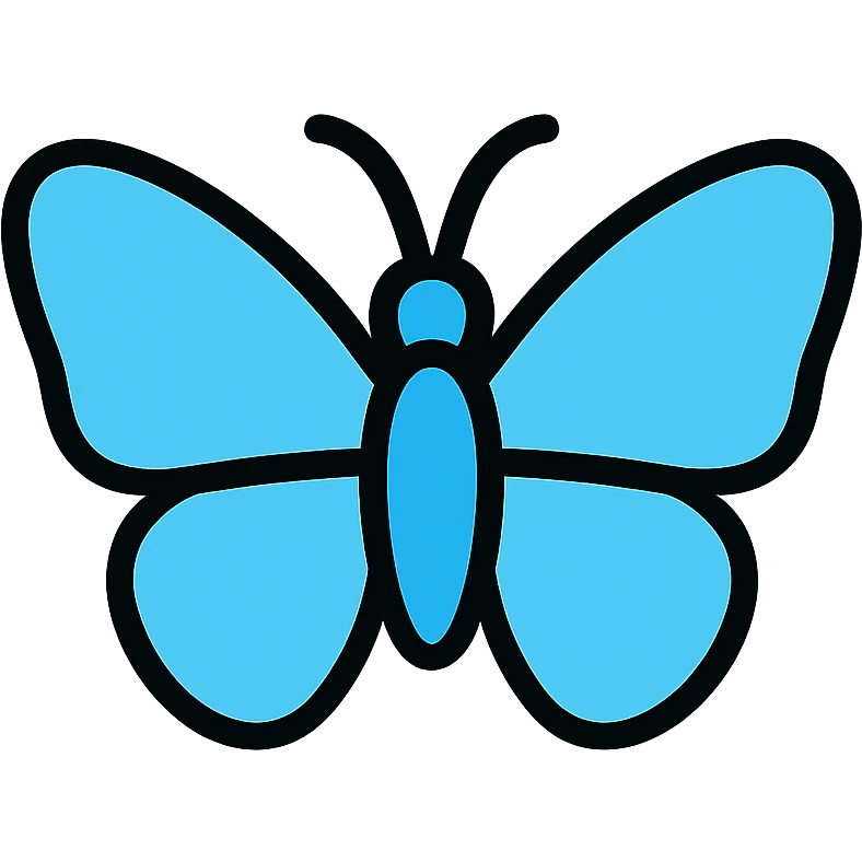 sky blue butterfly emoji