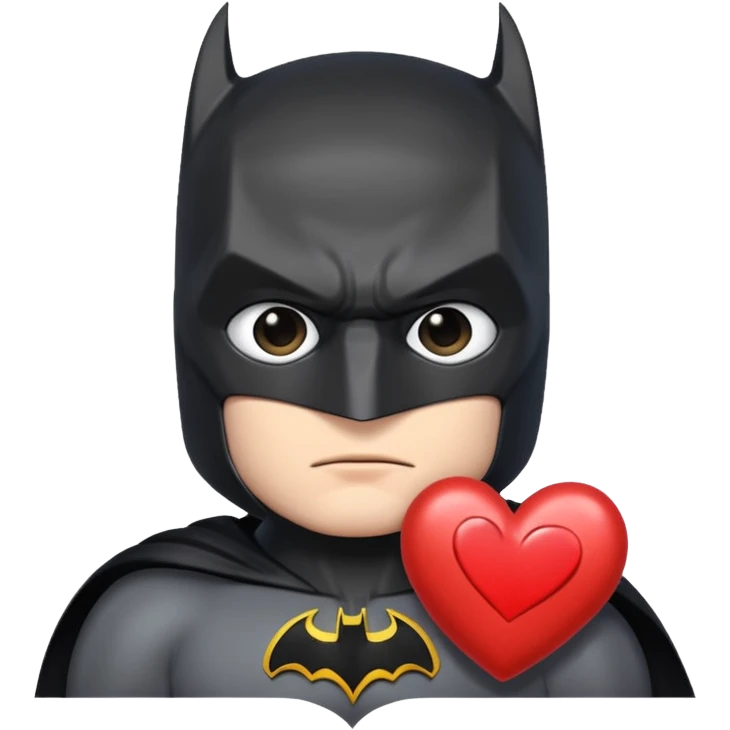 Batman giving love emoji