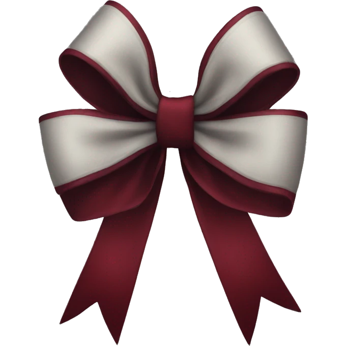 Dark velvet red bow emoji