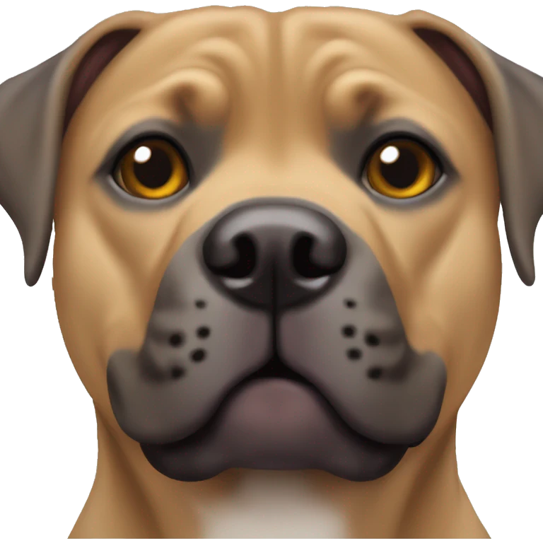 Staffy x bull mastiff face emoji
