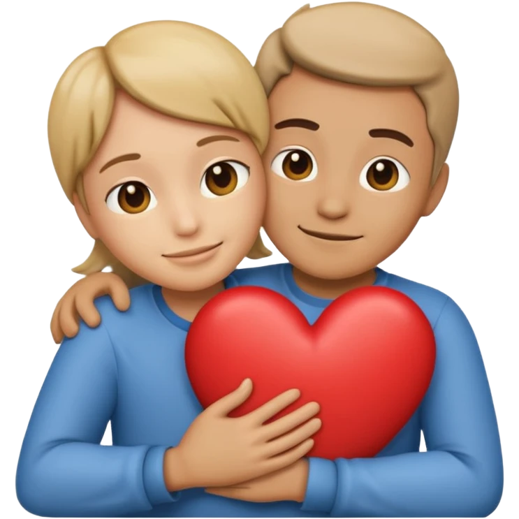 make an emoji of hugging a heart, one person. it's supposed to show a level of gratitude emoji