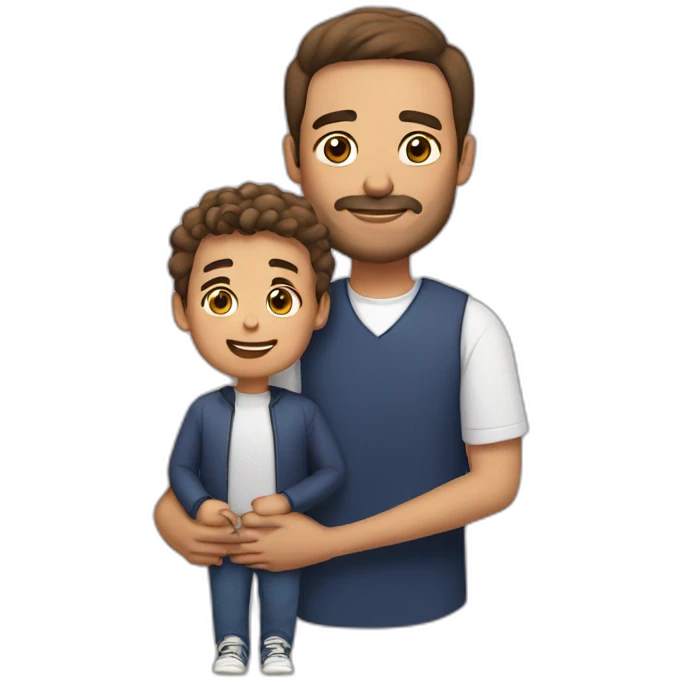 Padre con su hijo emoji