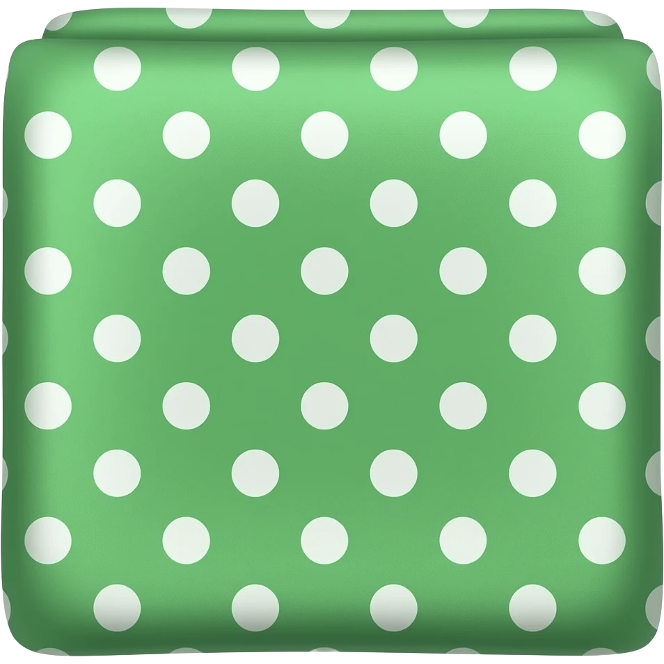 green polka dot handkerchief laying on a table emoji