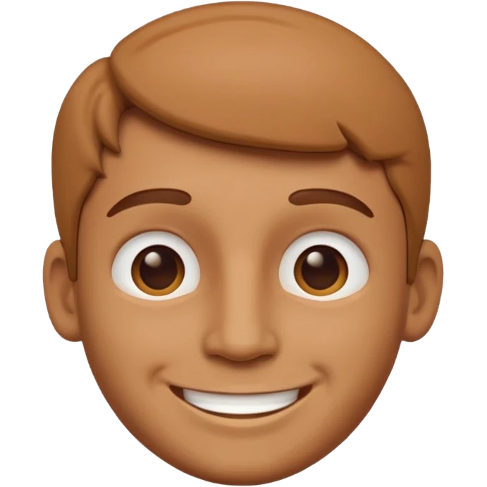 Clay male face happy emoji
