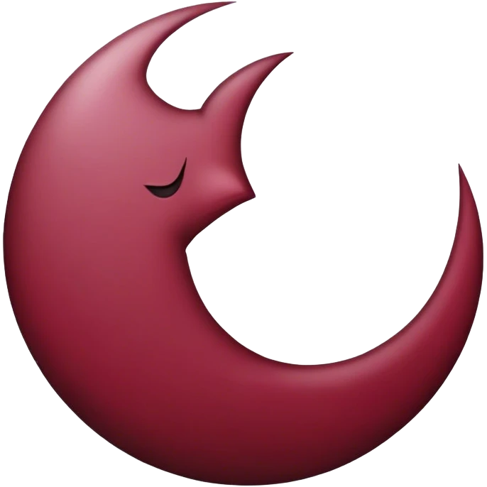 burgundy moon emoji