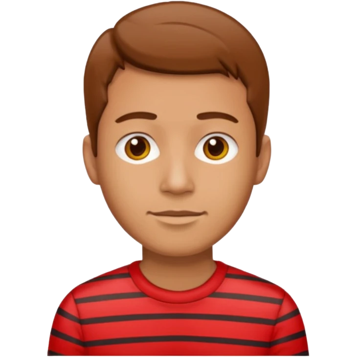 Men with red Striped Shirt emoji
