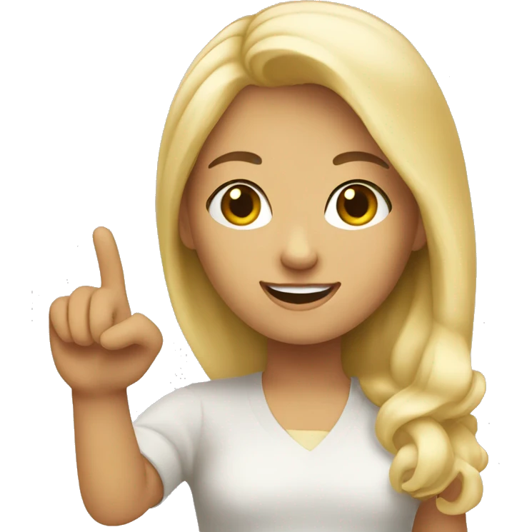 blonde girl with hand out approve emoji