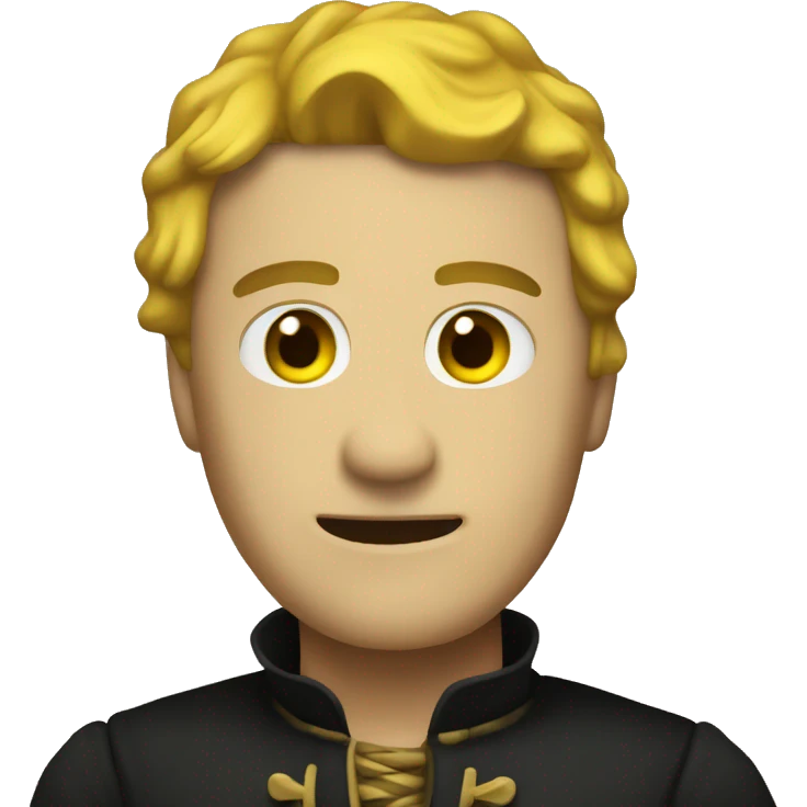 yellow emoji as Hamlet from shakesphere emoji