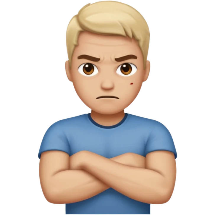 mad face with crossed arms emoji