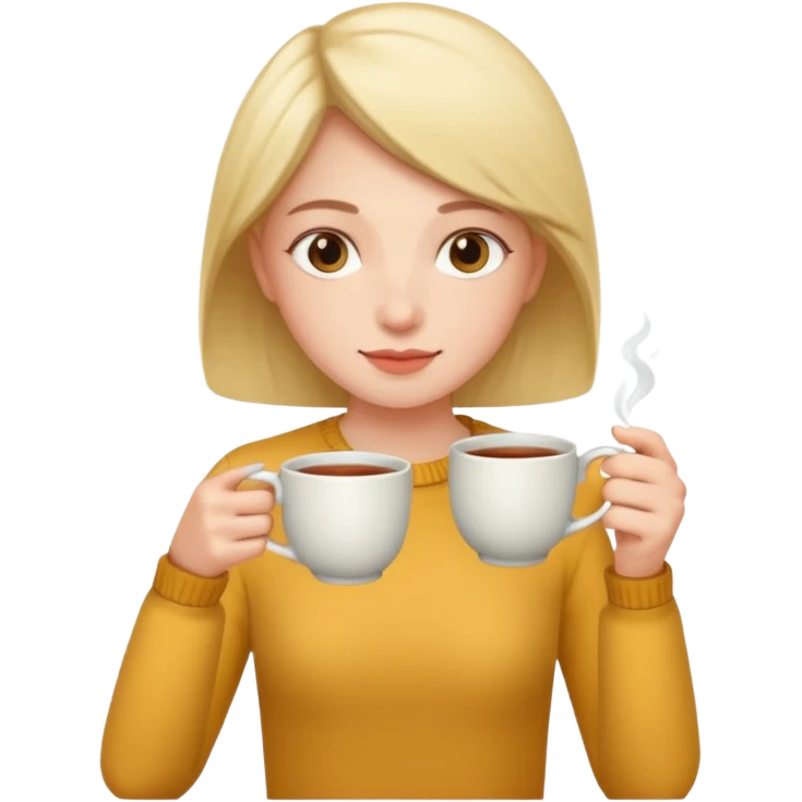 A person drinking tea. emoji