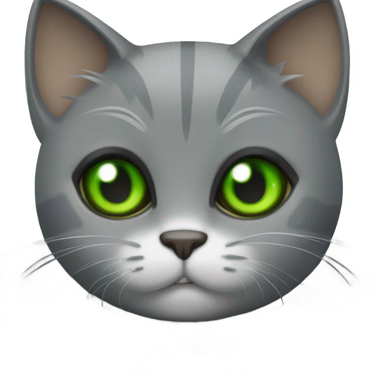 Grey cat with green eyes and Batman costume emoji