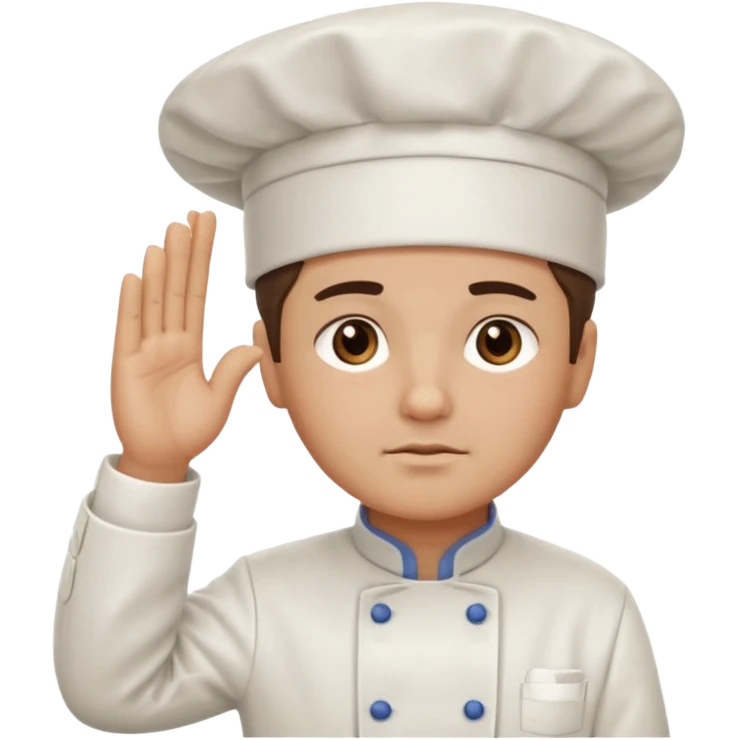 Chef saluting with one tear drop coming down his eye emoji