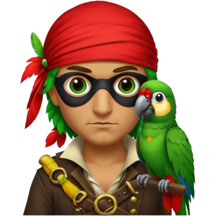 pirate and parrot emoji