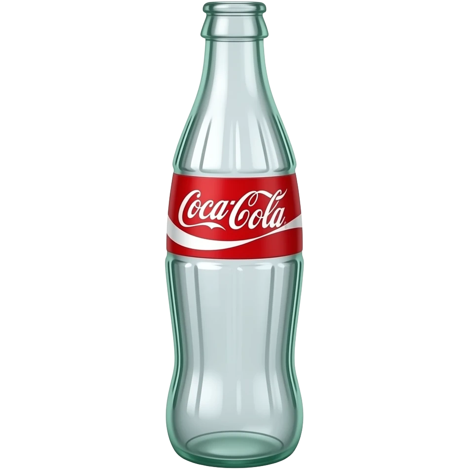 emty glass bottle like coca cola bottle no labels emoji