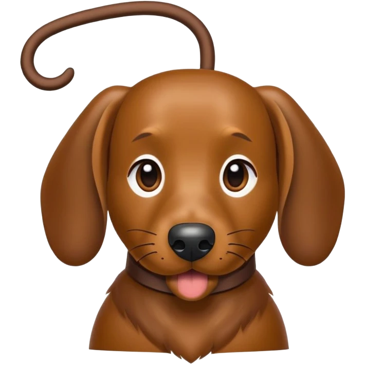 Dackel mit einer Schleife am Kopf  emoji