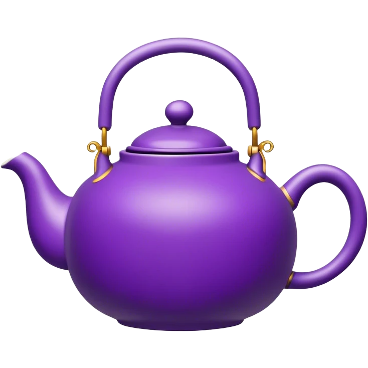 Tea pot Venice style purple emoji