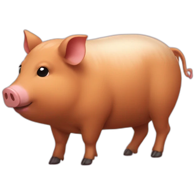 Cochon sur capibara emoji