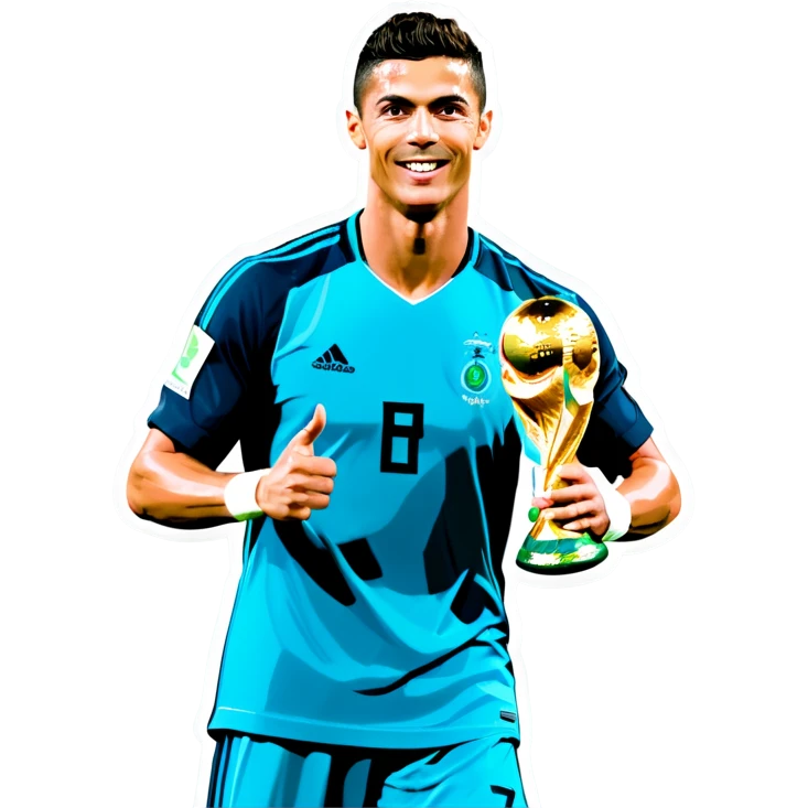 CristianoRonaldo holding the fifa world cup emoji