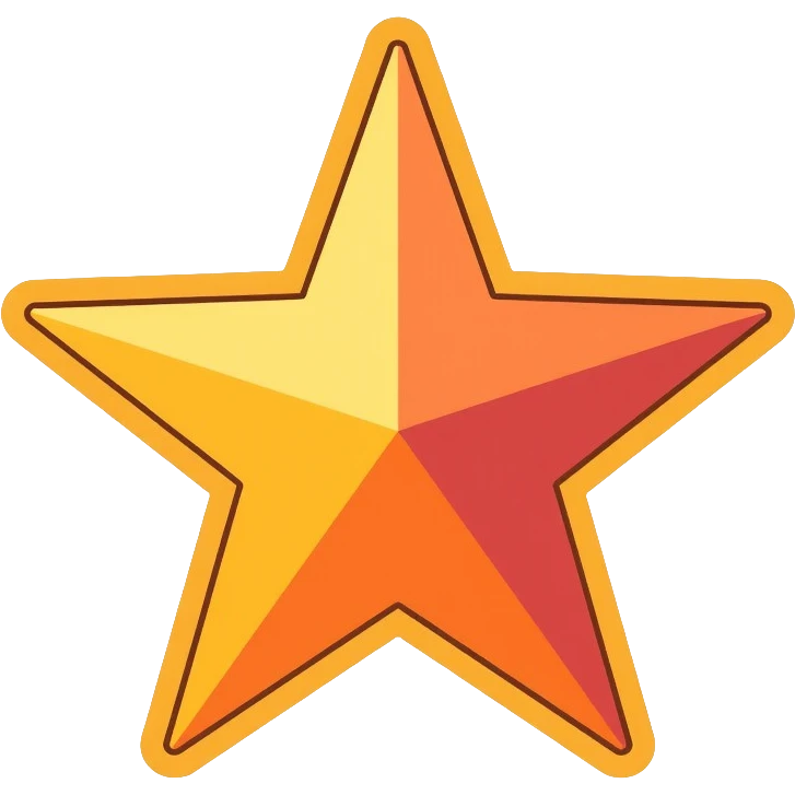aesthetic star with clean lines emoji