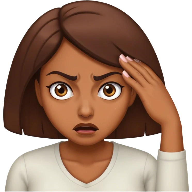 mulher revirando os olhos brava emoji